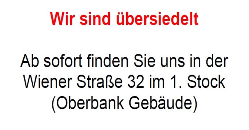 Wir sind übersiedelt